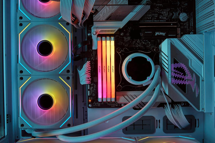 Kingston Fury Renegade White RGB XMP 64GB DDR5 6400MT/s CL32 DIMM Gaming Memory (2 x 32GB) — Being Shipped