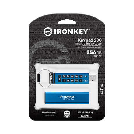 Kingston IronKey Keypad 200 256GB USB-A 3.2 Gen 1 Flash Drive — Being Shipped