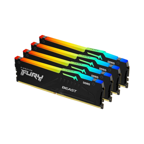 Kingston FURY Beast Black RGB XMP 64GB DDR5 5200MT/s CL40 Gaming Memory Kit (4 x 16GB) — Being Shipped