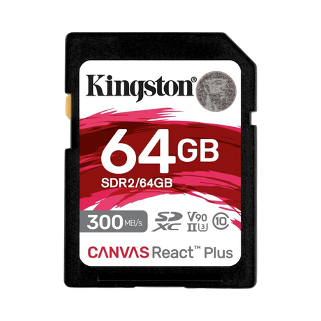 Kingston Canvas React Plus 64GB UHS-II SDXC Memory Card — Being Shipped