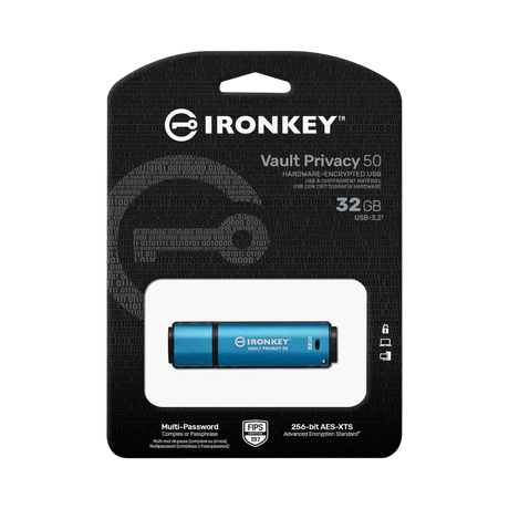 Kingston Ironkey Vault Privacy 50 32GB USB Type-A Flash Drive — Being Shipped