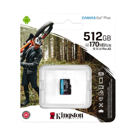 Kingston Canvas Go! Plus 512GB UHS-I microSDXC Memory Card — Being Shipped