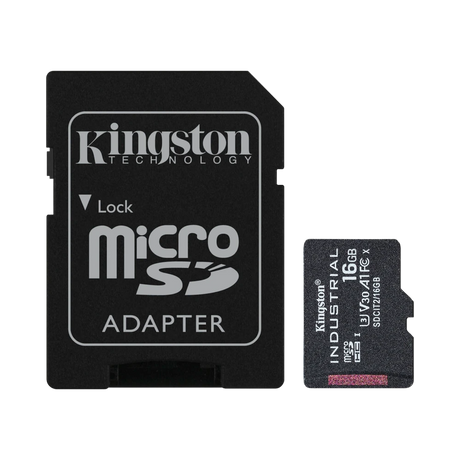Kingston Industrial UHS-I 16GB microSDHC Memory Card with SD Adapter — Being Shipped