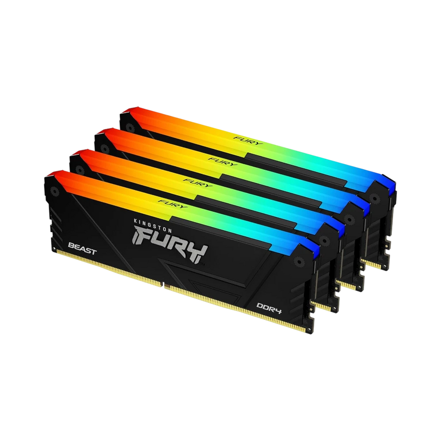Kingston FURY Beast RGB 128GB 3600MT/s DDR4 CL18 Desktop Memory Kit (4 x 32GB) — Being Shipped