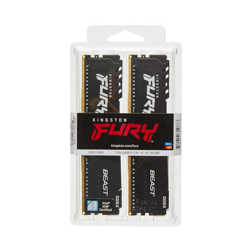 Kingston Fury Beast 32GB DDR4 3200MHz CL16 Desktop Memory Kit (2 x 16GB) — Being Shipped