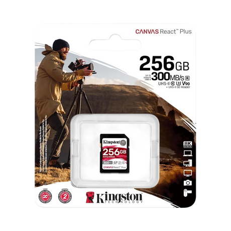 Kingston Canvas React Plus 256GB UHS-II SDXC Memory Card — Being Shipped