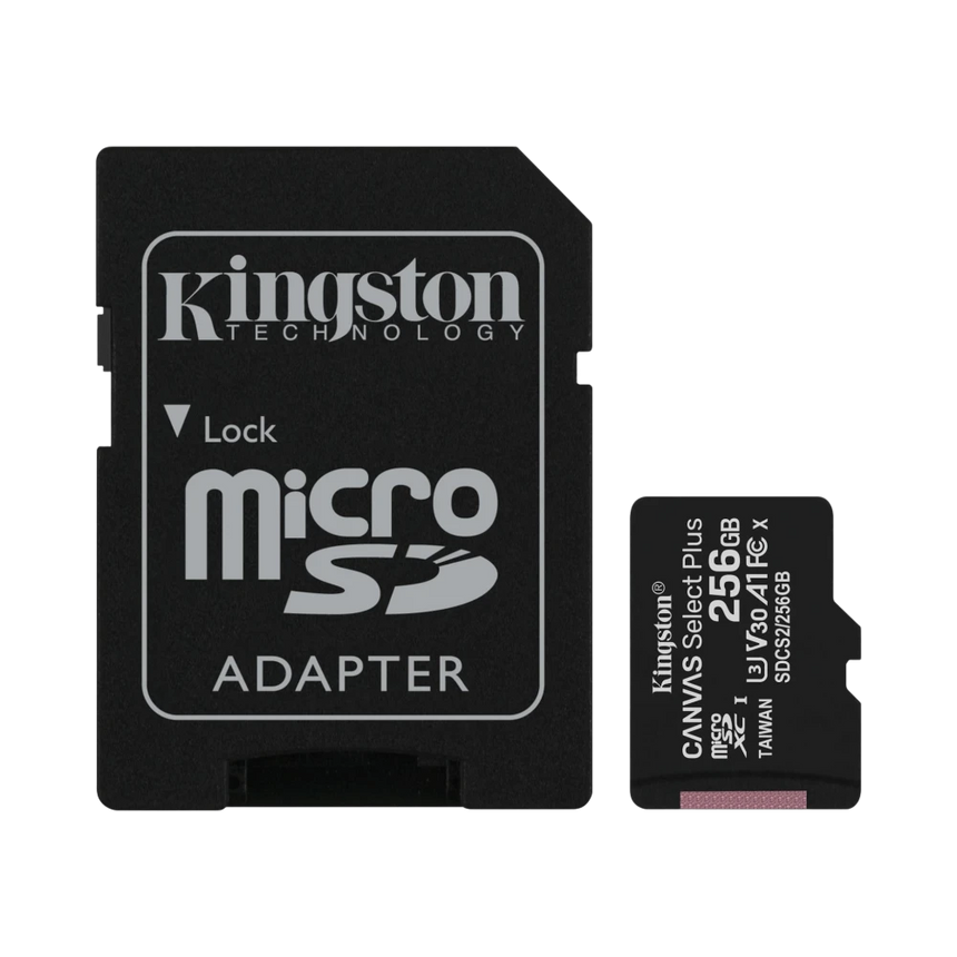 Kingston Canvas Select Plus 256GB UHS-I microSDXC Memory Card with SD Adapter — Being Shipped