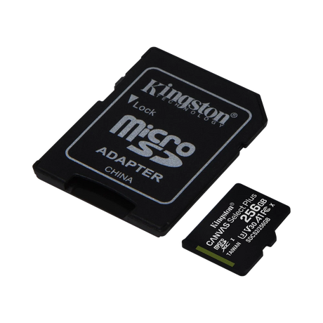 Kingston Canvas Select Plus 256GB UHS-I microSDXC Memory Card with SD Adapter — Being Shipped