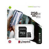 Kingston Canvas Select Plus 256GB UHS-I microSDXC Memory Card with SD Adapter — Being Shipped
