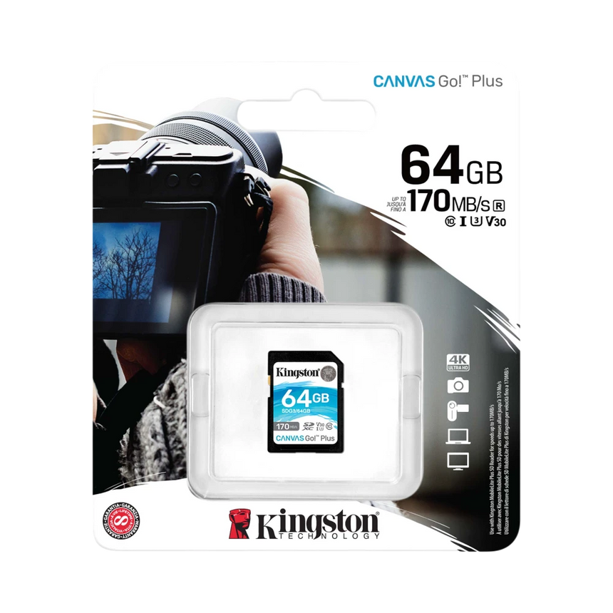 Kingston Canvas Go! Plus 128GB UHS-I SDXC Memory Card — Being Shipped