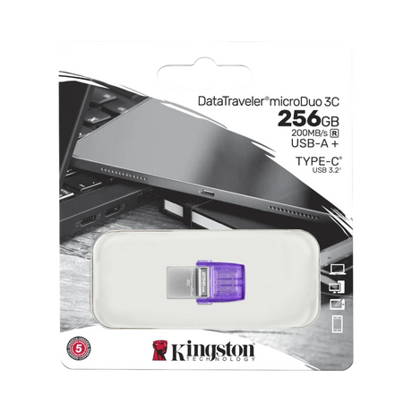 Kingston DataTraveler microDuo 3C 256GB USB-C & USB-A Flash Drive — Being Shipped