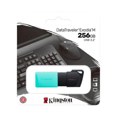 Kingston DataTraveler Exodia M 256GB USB Flash Drive (Teal) — Being Shipped