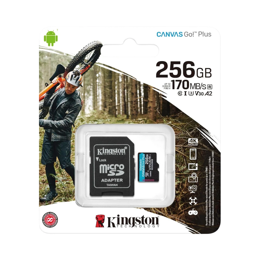 Kingston Canvas Go! Plus 256GB 170MB/s UHS-I microSDXC Memory Card — Being Shipped