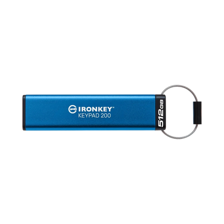 Kingston IronKey Keypad 200 512GB USB Type -A Hardware Encrypted Flash Drive — Being Shipped