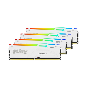 Kingston FURY Beast White RGB XMP 64GB DDR5 5200MT/s CL40 Memory Kit (4 x 16GB) — Being Shipped