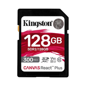 Kingston Canvas React Plus 128GB UHS-II SDXC Memory Card — Being Shipped