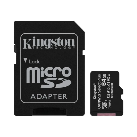 Kingston Canvas Select Plus 64GB UHS-I microSDXC Memory Card with SD Adapter (3-Pack) — Being Shipped