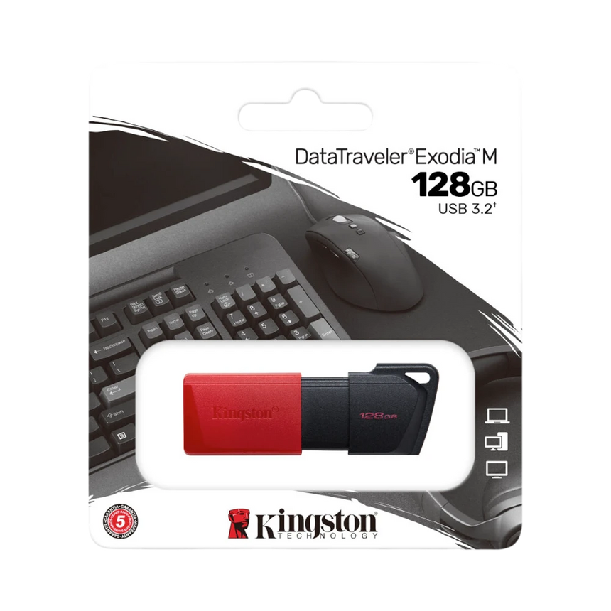Kingston DataTraveler Exodia M 128GB USB Flash Drive (Red) — Being Shipped