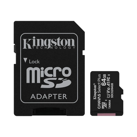 Kingston Canvas Select Plus 64GB UHS-I microSDXC Memory Card with SD Adapter (2-Pack) — Being Shipped