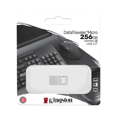 Kingston DataTraveler Micro 256GB USB Flash Drive (Silver) — Being Shipped