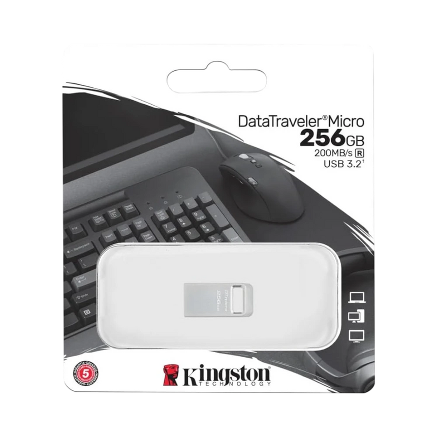 Kingston DataTraveler Micro 256GB USB Flash Drive (Silver) — Being Shipped