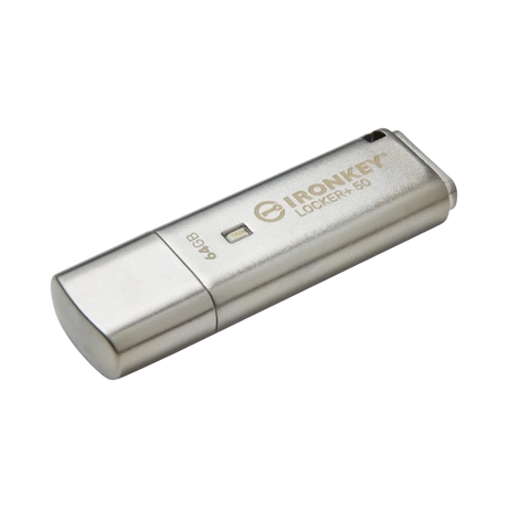 Kingston IronKey Locker+ 50 64GB USB Type-A Flash Drive — Being Shipped
