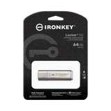 Kingston IronKey Locker+ 50 64GB USB Type-A Flash Drive — Being Shipped