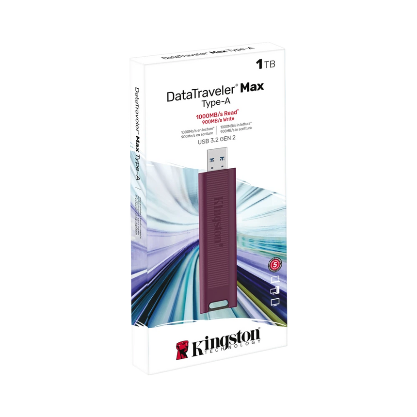 Kingston DataTraveler Max 1TB USB Type-A Flash Drive (Red) — Being Shipped