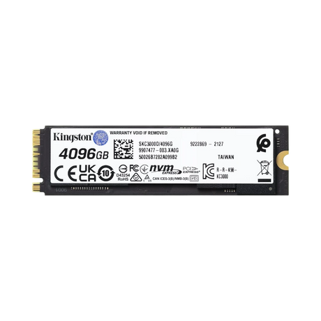 Kingston KC3000 4096GB M.2 2280 PCIe 4.0 NVMe SSD — Being Shipped