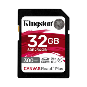 Kingston Canvas React Plus 32GB UHS-II SDHC Memory Card — Being Shipped