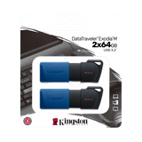 Kingston DataTraveler Exodia M 64GB USB Flash Drive (Blue, 2-Pack) — Being Shipped