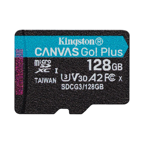 Kingston Canvas Go! Plus 128GB UHS-I microSDXC Memory Card with SD Adapter — Being Shipped