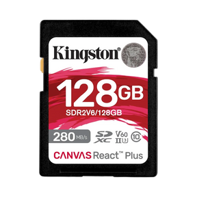 Kingston Canvas React Plus 128GB UHS-II SDXC Memory Card — Being Shipped