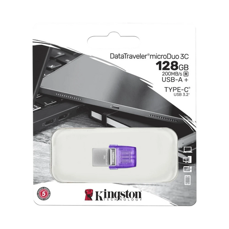 Kingston DataTraveler microDuo 3C 128GB USB-C & USB-A Flash Drive — Being Shipped