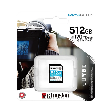 Kingston Canvas Go! Plus 512GB UHS-I SDXC Memory Card — Being Shipped