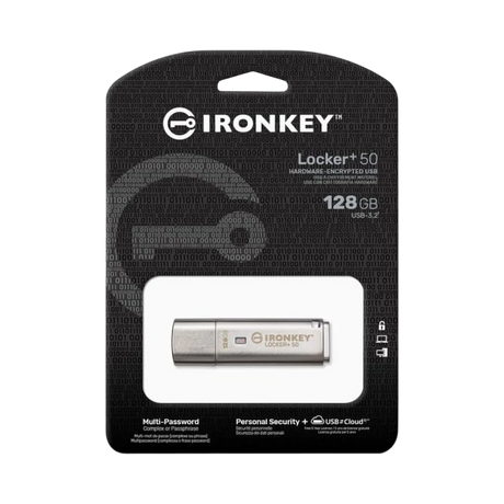 Kingston IronKey Locker+ 50 128GB USB Type-A Flash Drive — Being Shipped