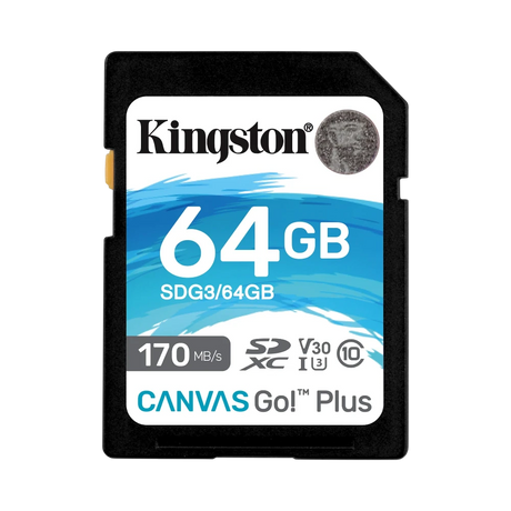 Kingston Canvas Go! Plus 64GB UHS-I SDXC Memory Card — Being Shipped