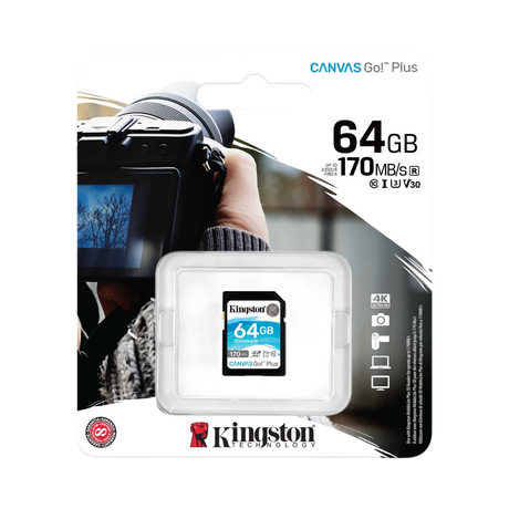 Kingston Canvas Go! Plus 64GB UHS-I SDXC Memory Card — Being Shipped