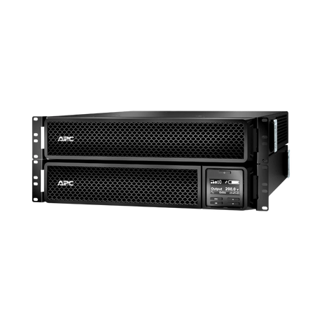 APC Smart-UPS On-Line, 3kVA, Rackmount 4U, 208V, 12x 5-20R+2x L6-20R NEMA outlets, SmartSlot, W/ transformer 208V to 120V, W/ rail kit — Being Shipped