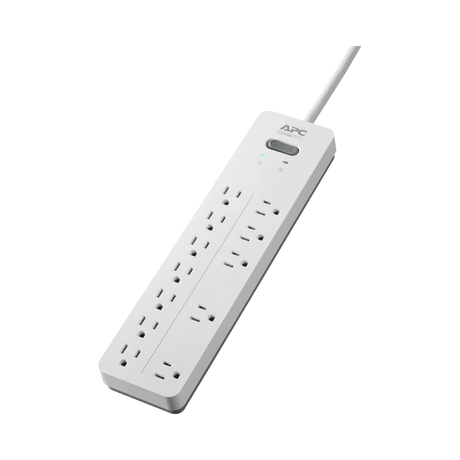 APC Home Office SurgeArrest 12-Outlet Surge Protector (6', 120V, White) — Being Shipped