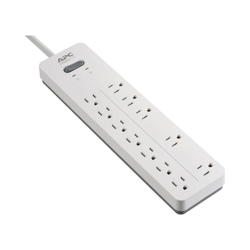 APC Home Office SurgeArrest 12-Outlet Surge Protector (6', 120V, White) — Being Shipped