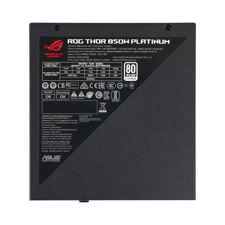 ASUS ROG Thor 850W Platinum II 80 PLUS Modular Power Supply — Being Shipped