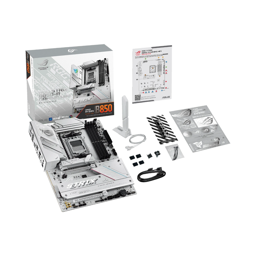 ASUS Republic of Gamers STRIX B850-A GAMING WIFI AM5 ATX Motherboard (White) — Being Shipped