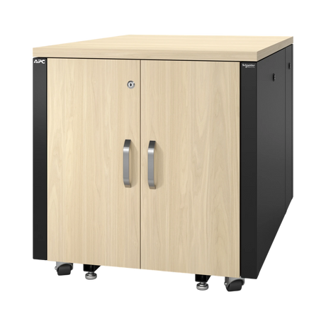 APC NetShelter Soundproof, 12U, Server Rack Enclosure, Maple — Being Shipped