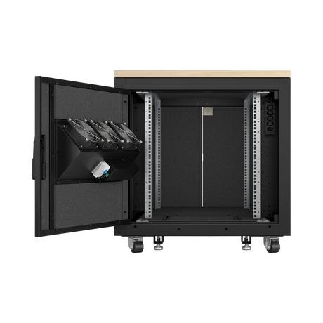 APC NetShelter Soundproof, 12U, Server Rack Enclosure, Maple — Being Shipped