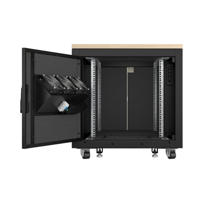 APC NetShelter Soundproof, 12U, Server Rack Enclosure, Maple — Being Shipped