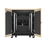 APC NetShelter Soundproof, 12U, Server Rack Enclosure, Maple — Being Shipped