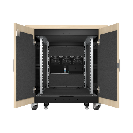 APC NetShelter Soundproof, 12U, Server Rack Enclosure, Maple — Being Shipped