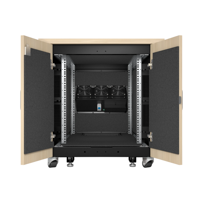 APC NetShelter Soundproof, 12U, Server Rack Enclosure, Maple — Being Shipped