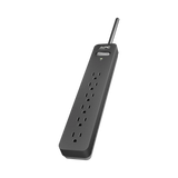 APC Essential SurgeArrest 6-Outlet Surge Protector (6', Black, 120V) — Being Shipped